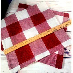 Burgandy buffalo checked pillow covers set of 2
